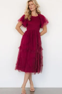 Baltic Born Ambrose Dotted Tulle Midi Dress |