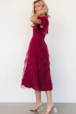 Baltic Born Ambrose Dotted Tulle Midi Dress |