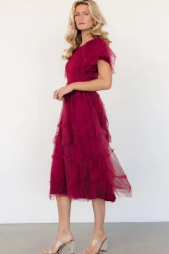 Baltic Born Ambrose Dotted Tulle Midi Dress |