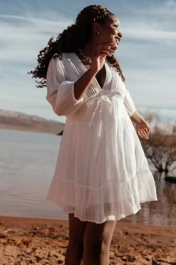 Baltic Born Amelia Boho Mini Dress | Off White