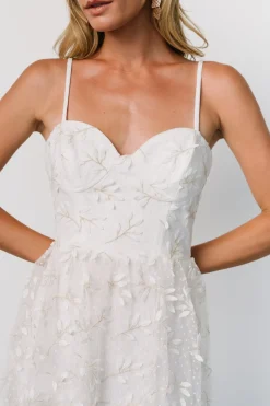 Baltic Born Anavi Tiered Midi Dress | White + Gold