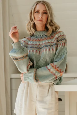 Baltic Born Anders Knit Sweater | Blue Multi