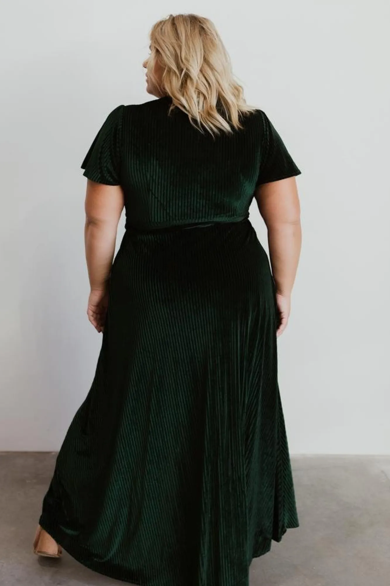Baltic Born Andi Ribbed Velvet Wrap Dress |