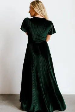 Baltic Born Andi Ribbed Velvet Wrap Dress |