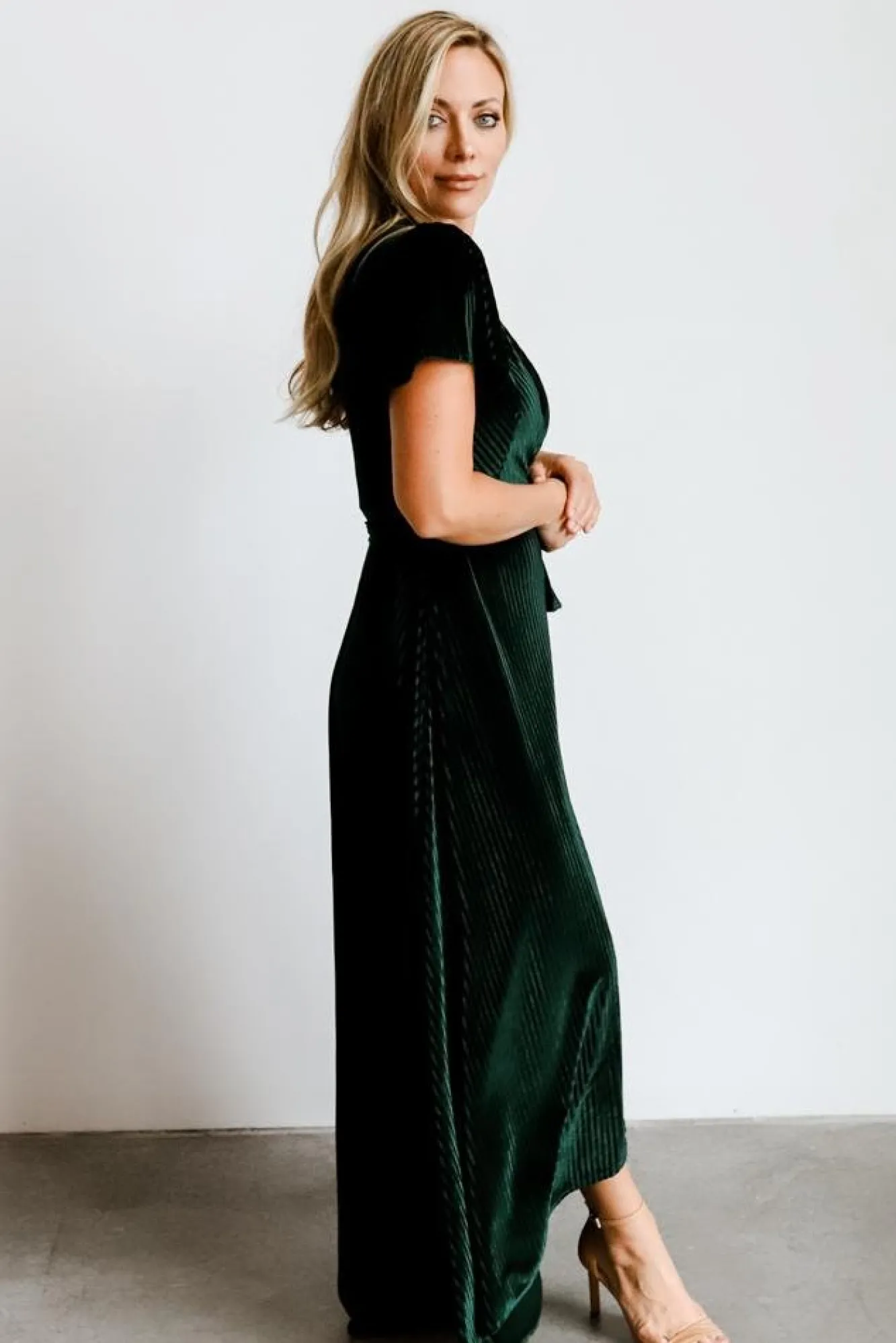 Baltic Born Andi Ribbed Velvet Wrap Dress |