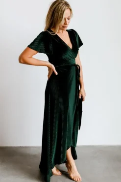 Baltic Born Andi Ribbed Velvet Wrap Dress |