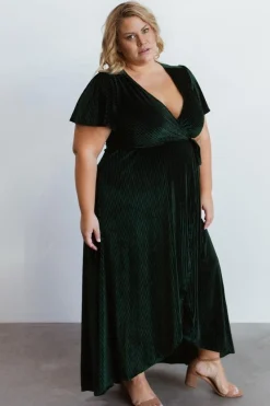Baltic Born Andi Ribbed Velvet Wrap Dress |
