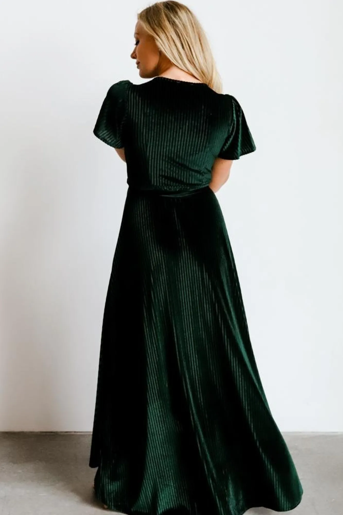 Baltic Born Andi Ribbed Velvet Wrap Dress |