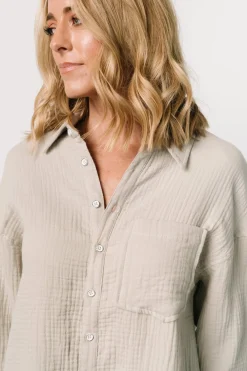 Baltic Born Andres Button Shirt Dress | Light Sage
