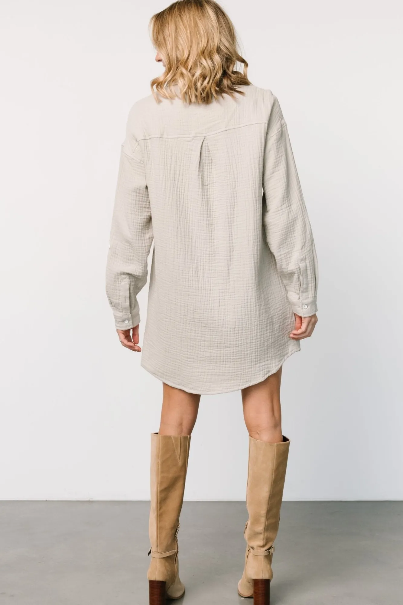 Baltic Born Andres Button Shirt Dress | Light Sage