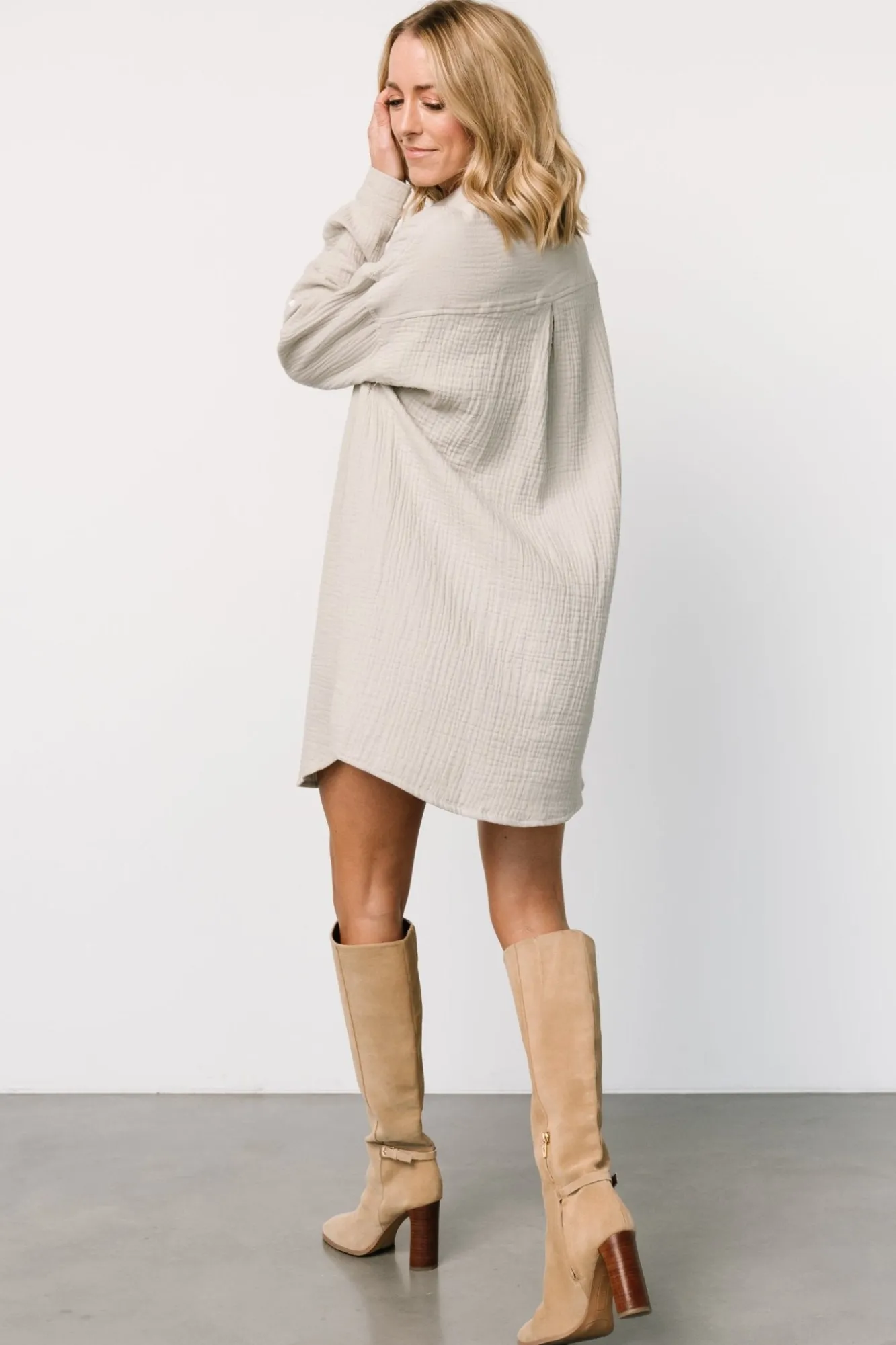 Baltic Born Andres Button Shirt Dress | Light Sage