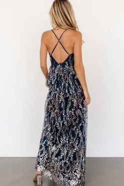 Baltic Born Anisa Shimmer Gown | Navy + Rose