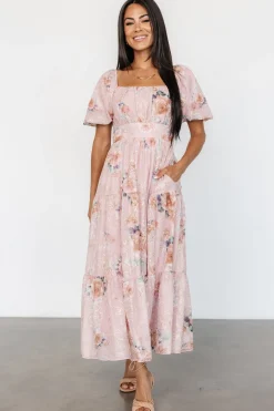 Baltic Born Annabeth Midi Dress | Blush Floral