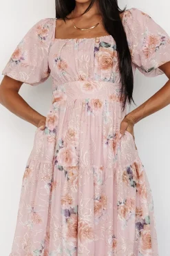 Baltic Born Annabeth Midi Dress | Blush Floral