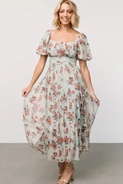 Baltic Born Annabeth Midi Dress | Eucalyptus Floral
