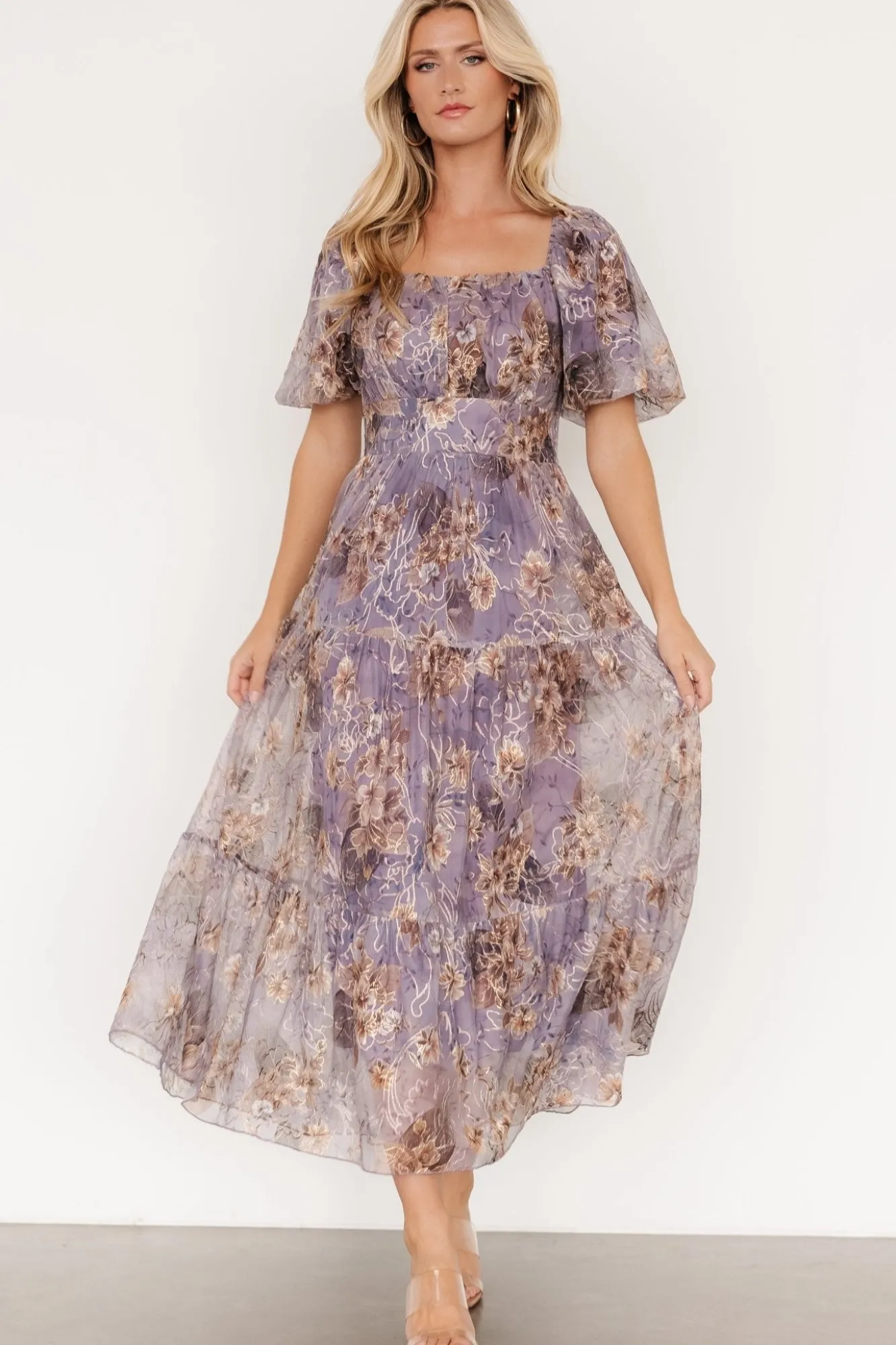 Baltic Born Annabeth Midi Dress | Lavender Floral