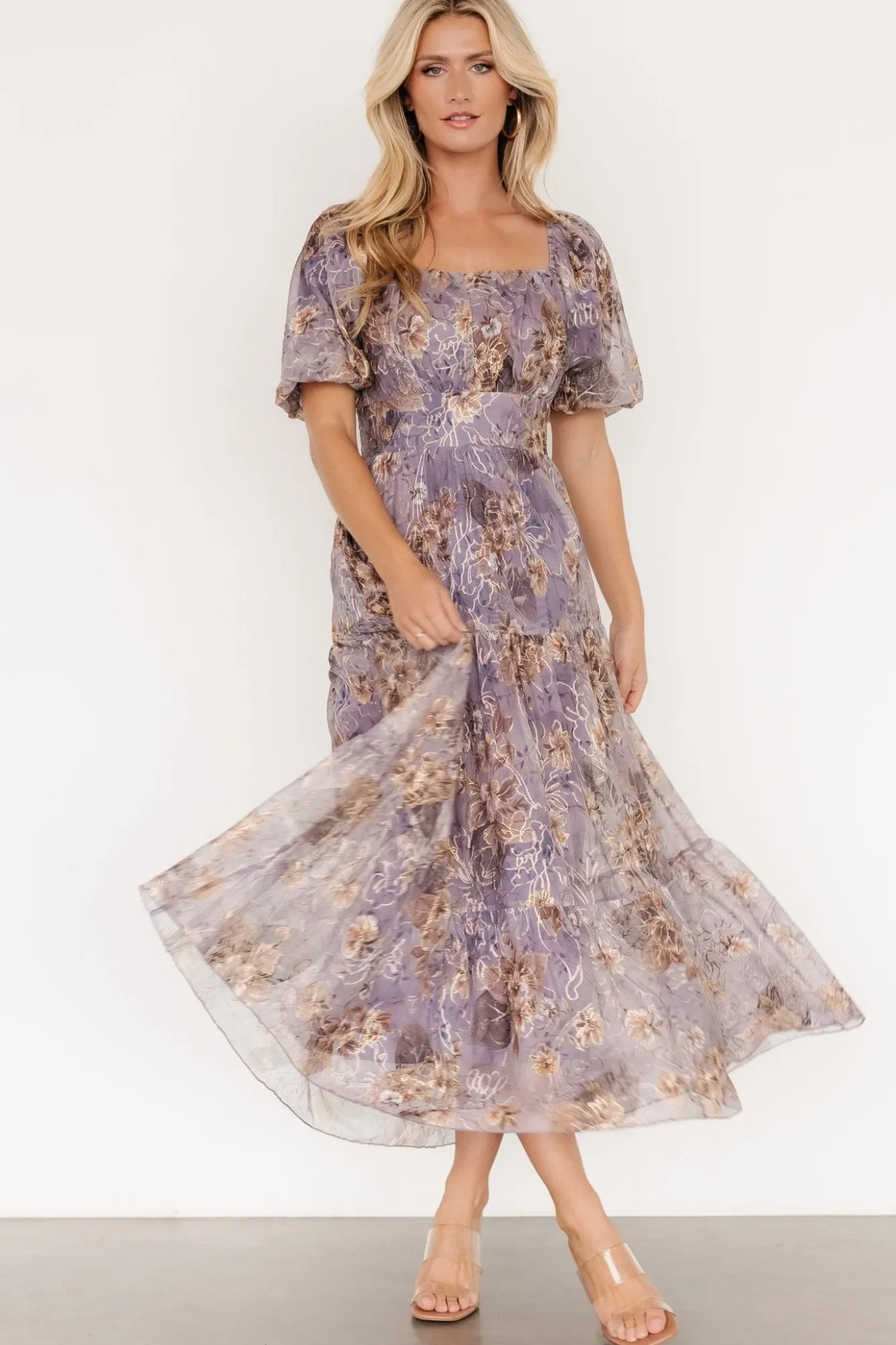 Baltic Born Annabeth Midi Dress | Lavender Floral
