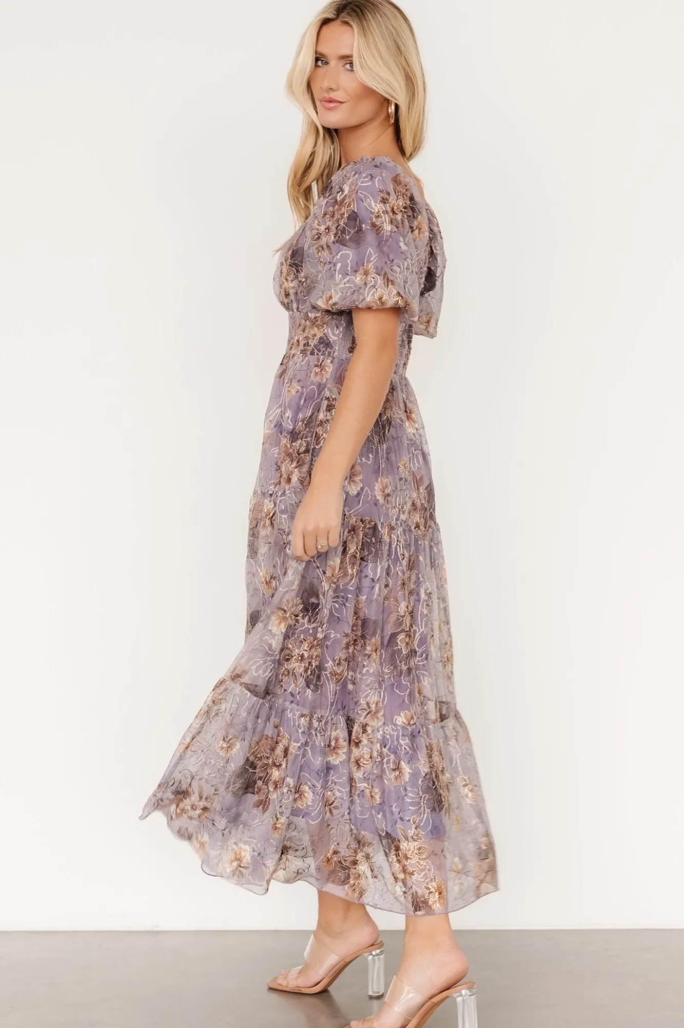 Baltic Born Annabeth Midi Dress | Lavender Floral