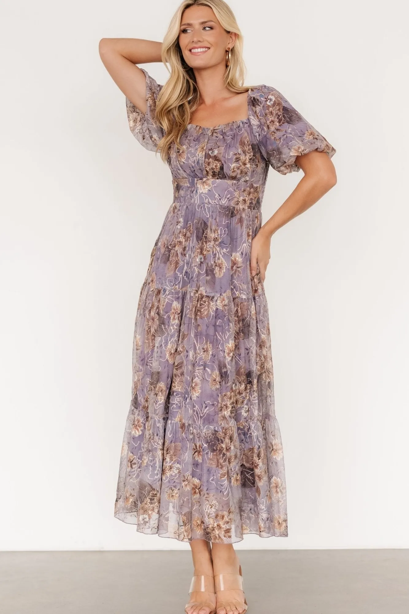 Baltic Born Annabeth Midi Dress | Lavender Floral