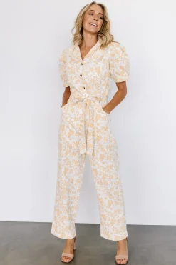 Baltic Born Annalise Jumpsuit | White + Yellow