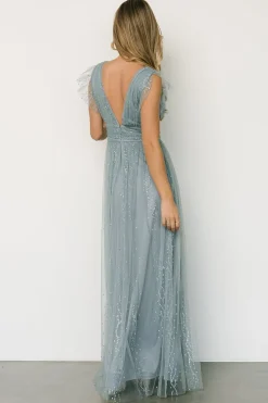 Baltic Born Annika Sequin Mesh Maxi Dress |
