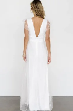 Baltic Born Annika Sequin Mesh Maxi Dress | Off White