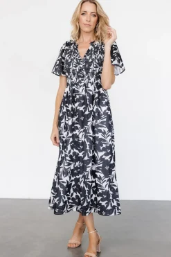 Baltic Born Annise Midi Dress | Black Floral