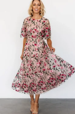 Baltic Born Arabella Embroidered Tulle Maxi Dress | Rose Garden