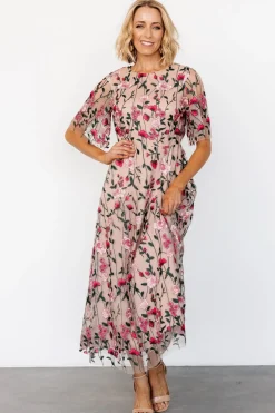Baltic Born Arabella Embroidered Tulle Maxi Dress | Rose Garden