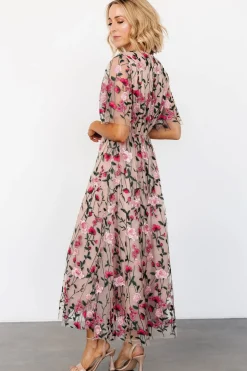 Baltic Born Arabella Embroidered Tulle Maxi Dress | Rose Garden