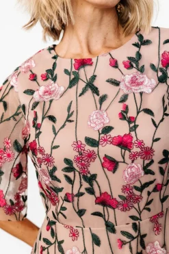 Baltic Born Arabella Embroidered Tulle Maxi Dress | Rose Garden