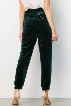 Baltic Born Archie Velvet Jogger Pants | Dark Green