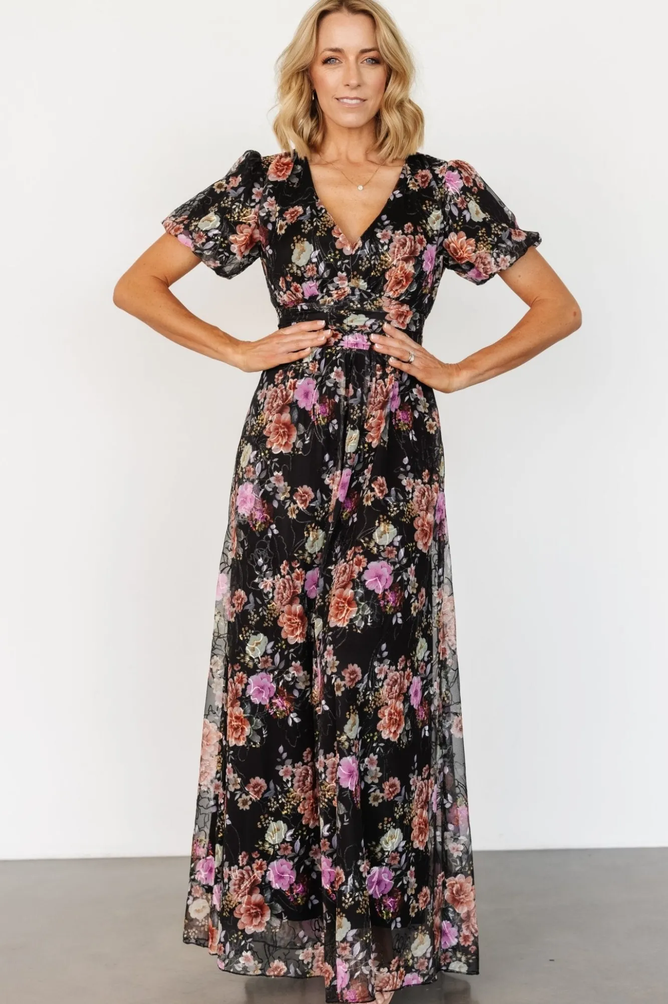 Baltic Born Ardley Maxi Dress | Black Multi Floral