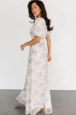 Baltic Born Ardley Maxi Dress | Cream + Blue