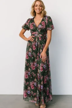Baltic Born Ardley Maxi Dress | Green + Pink Floral