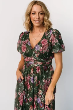 Baltic Born Ardley Maxi Dress | Green + Pink Floral