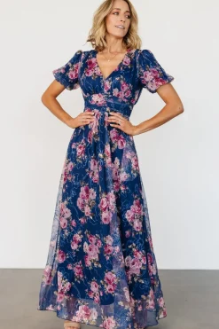Baltic Born Ardley Maxi Dress | Navy + Pink Floral