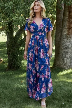 Baltic Born Ardley Maxi Dress | Navy + Pink Floral