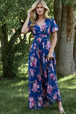 Baltic Born Ardley Maxi Dress | Navy + Pink Floral
