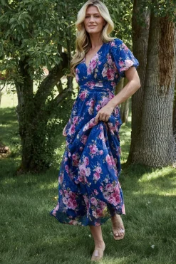 Baltic Born Ardley Maxi Dress | Navy + Pink Floral