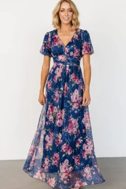 Baltic Born Ardley Maxi Dress | Navy + Pink Floral