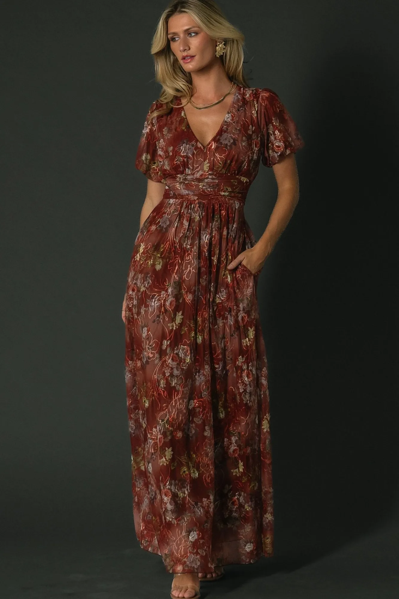 Baltic Born Ardley Maxi Dress | Rust Multi Floral