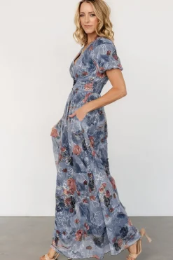 Baltic Born Ardley Maxi Dress | Slate Print