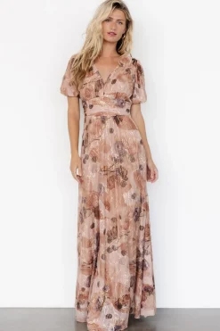 Baltic Born Ardley Maxi Dress | Taupe Floral