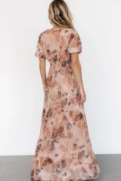 Baltic Born Ardley Maxi Dress | Taupe Floral