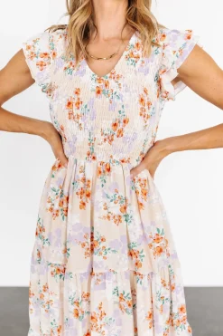 Baltic Born Arla Smocked Maxi Dress | Cream Floral