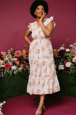 Baltic Born Arla Smocked Maxi Dress | Cream Floral