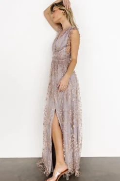 Baltic Born Arlene Shimmer Gown | Dusty Lilac + Rose