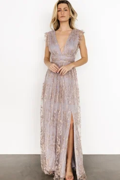 Baltic Born Arlene Shimmer Gown | Dusty Lilac + Rose