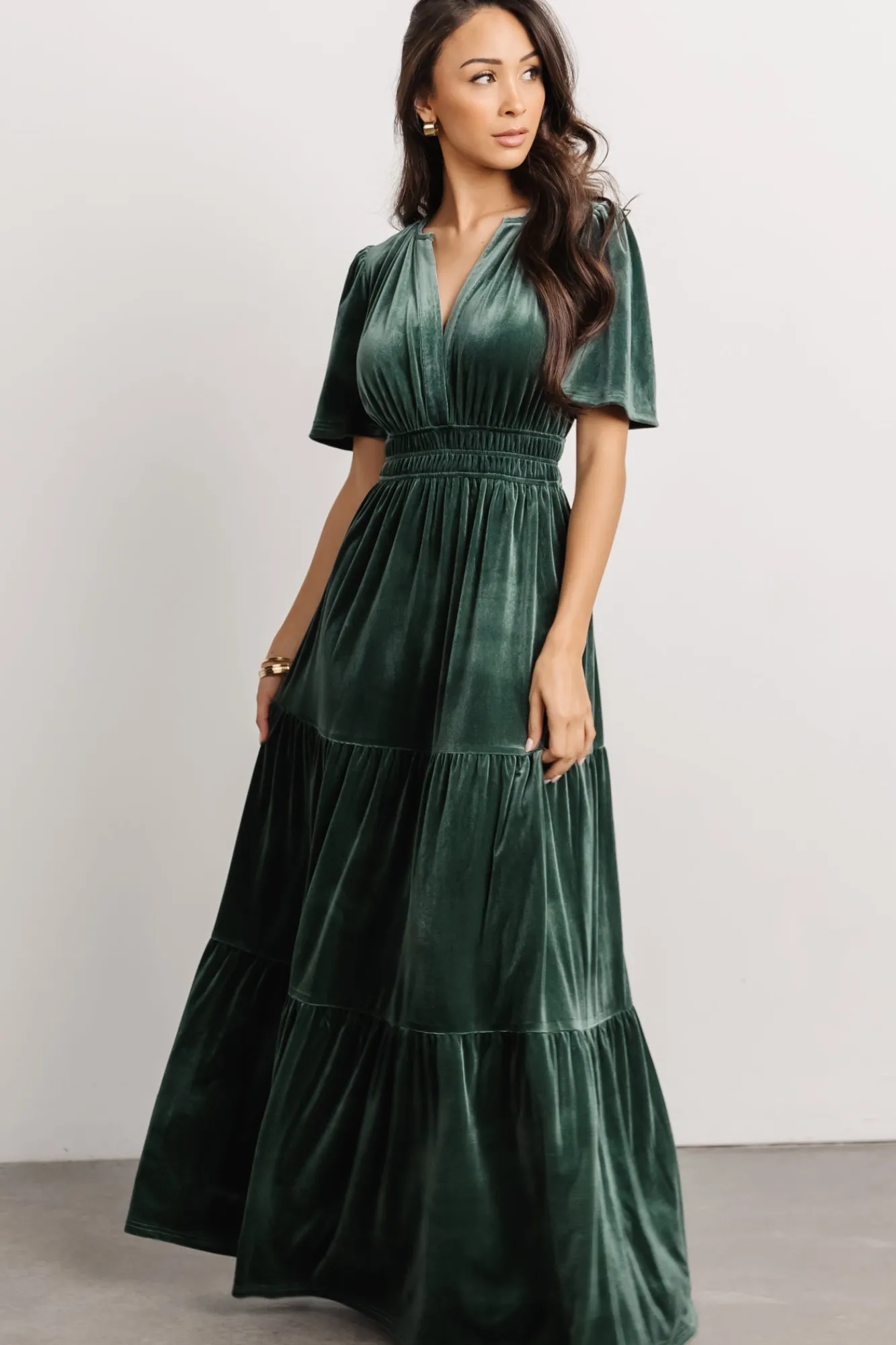 Baltic Born Artemis Velvet Maxi Dress | Deep Lagoon